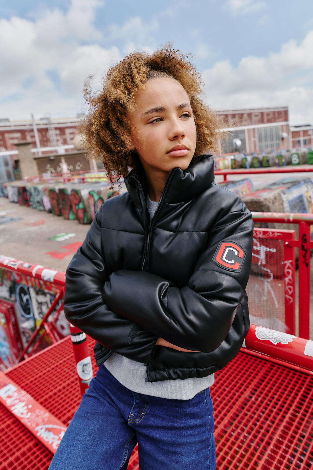 Coolcat Imitatieleren Puffer Winterjas Jessie | wehkamp