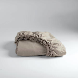 katoenen hoeslaken - taupe (25 cm hoog)