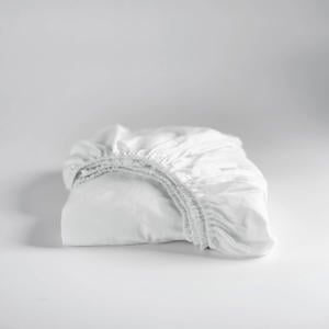 katoenen hoeslaken - wit (35 cm hoog)