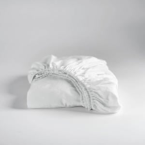 katoenen hoeslaken - wit (35 cm hoog)