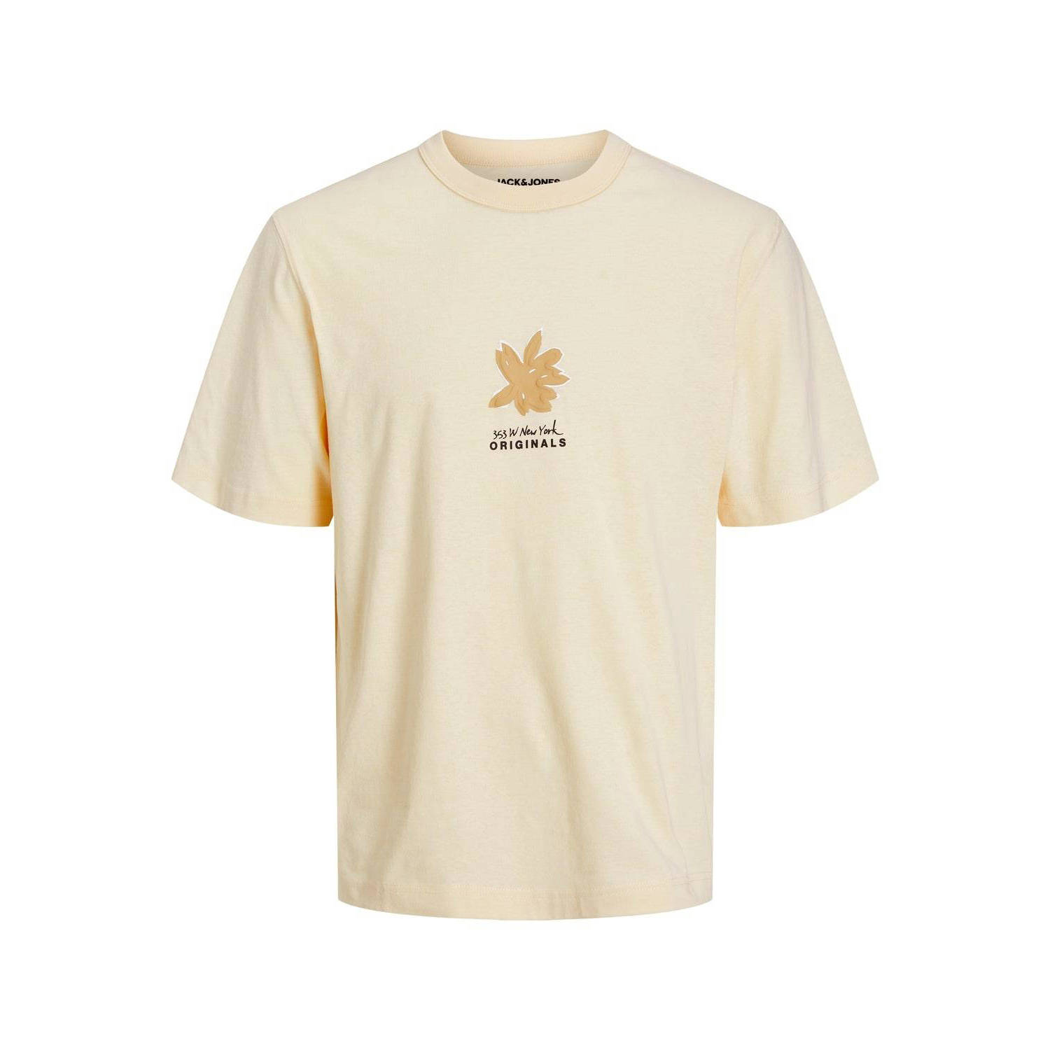 JACK & JONES PLUS SIZE T-shirt Plus Size met printopdruk buttercream