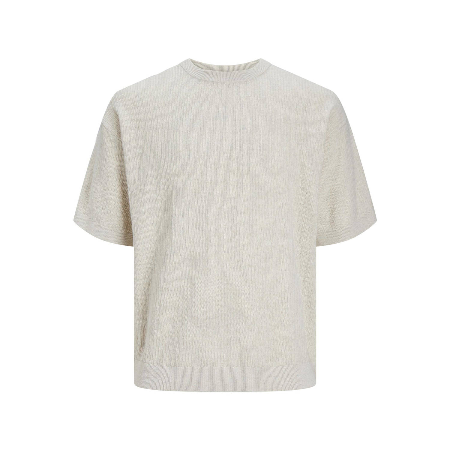 JACK & JONES PREMIUM gebreid T-shirt almond milk