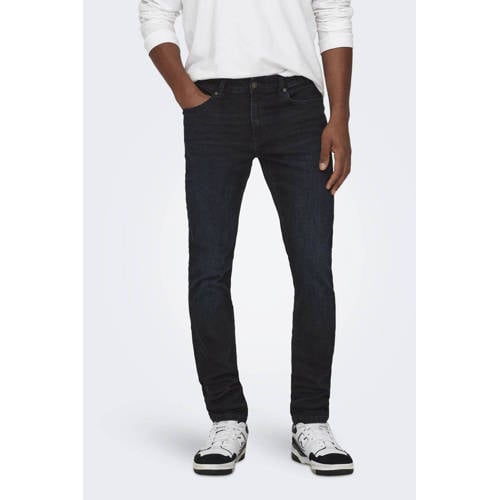 ONLY & SONS ONSLOOM slim fit jeans blue black denim afbeelding