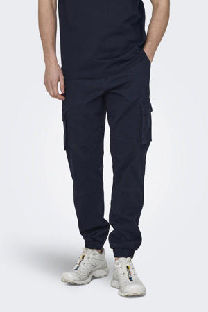tapered fit cargo broek ONSCAM donkerblauw