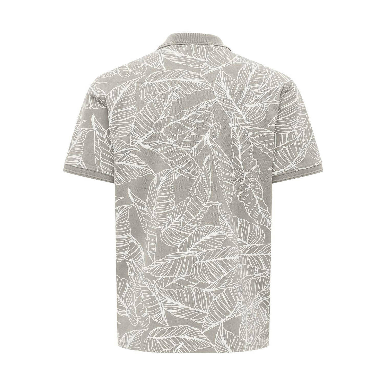 ONLY & SONS polo ONSVAIL met all over print moonstruck