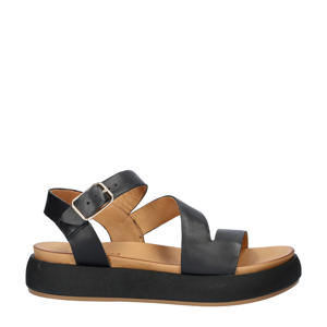 leren sandalen zwart