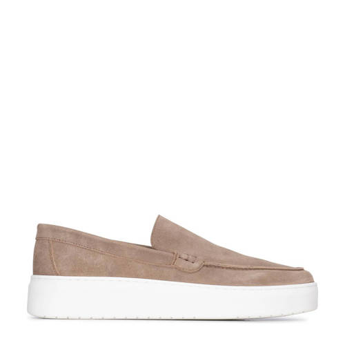 PS Poelman suède loafers taupe afbeelding