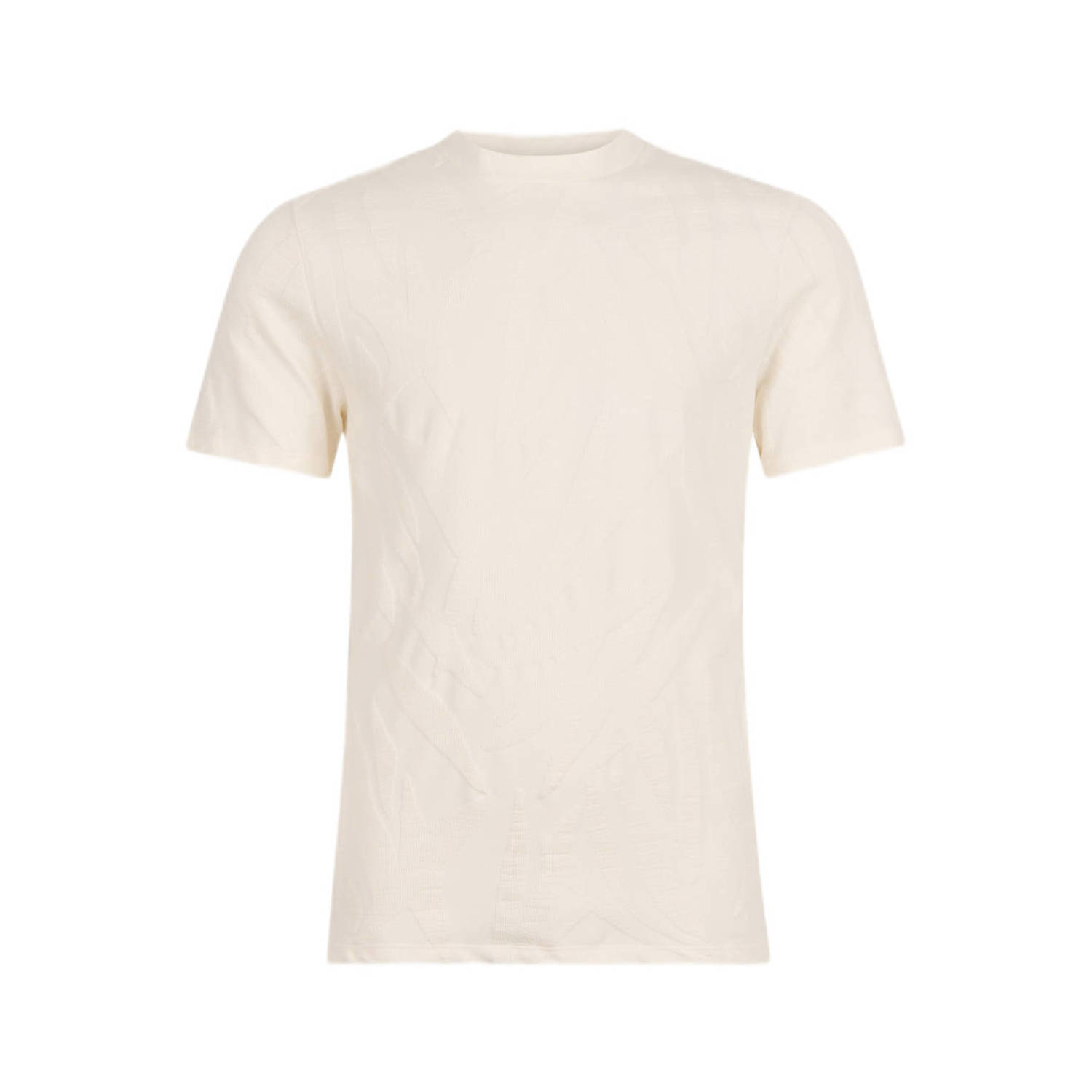 Shoeby t-shirt met textuur gebroken wit