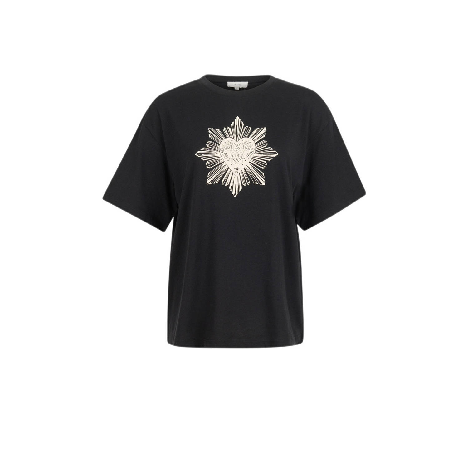 Shoeby T-shirt met printopdruk zwart ecru