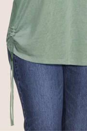 thumbnail: GREAT LOOKS T-shirt met trekkoord grijsgroen