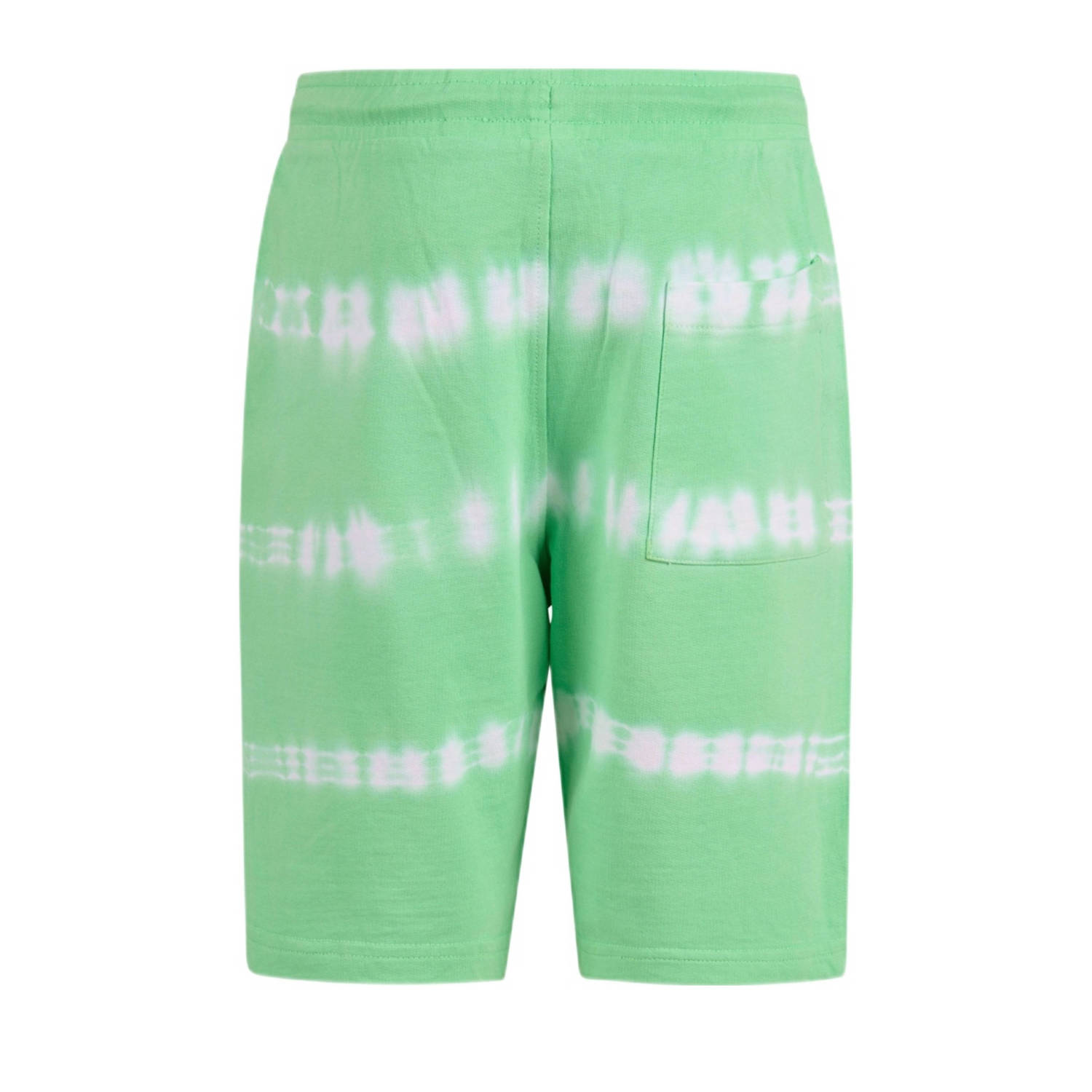 Shoeby tie-dye sweatshort appeltjesgroen wit