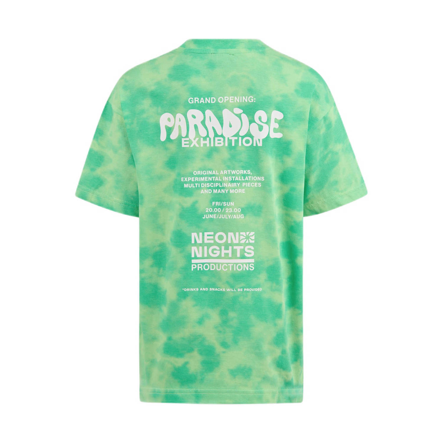 Shoeby tie-dye T-shirt groen lichtgroen