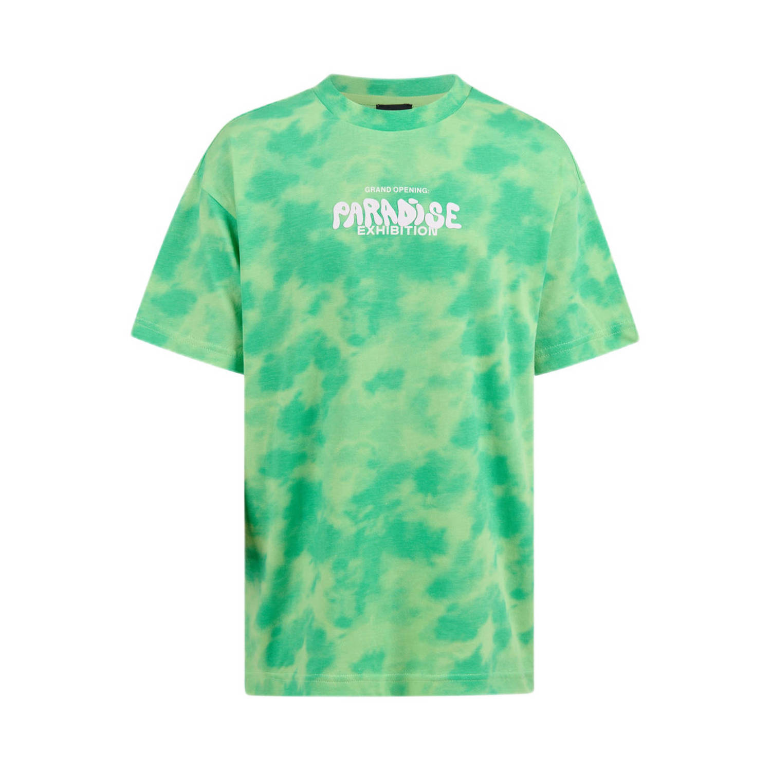 Shoeby tie-dye T-shirt groen lichtgroen