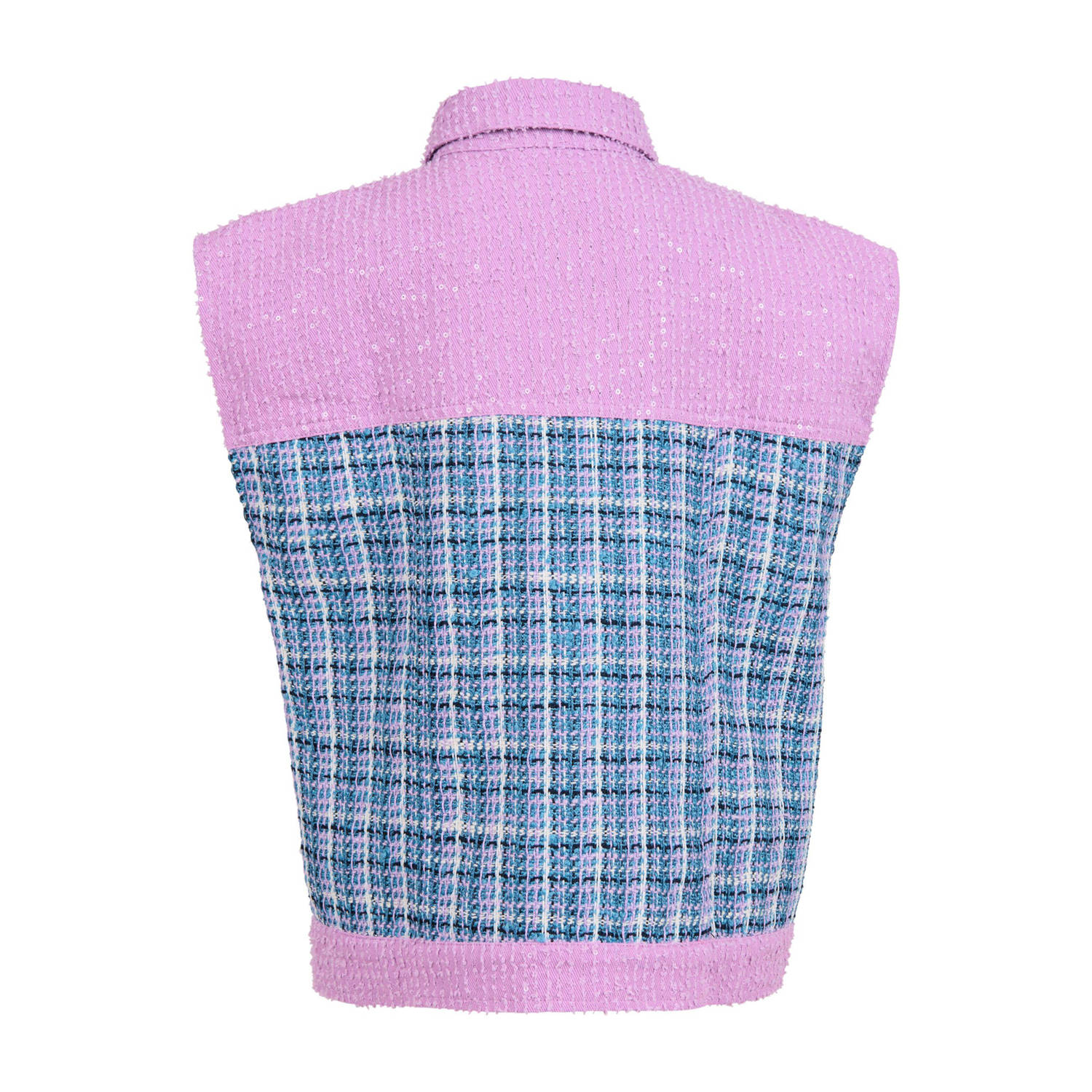 Shoeby gilet met all over print lila blauw