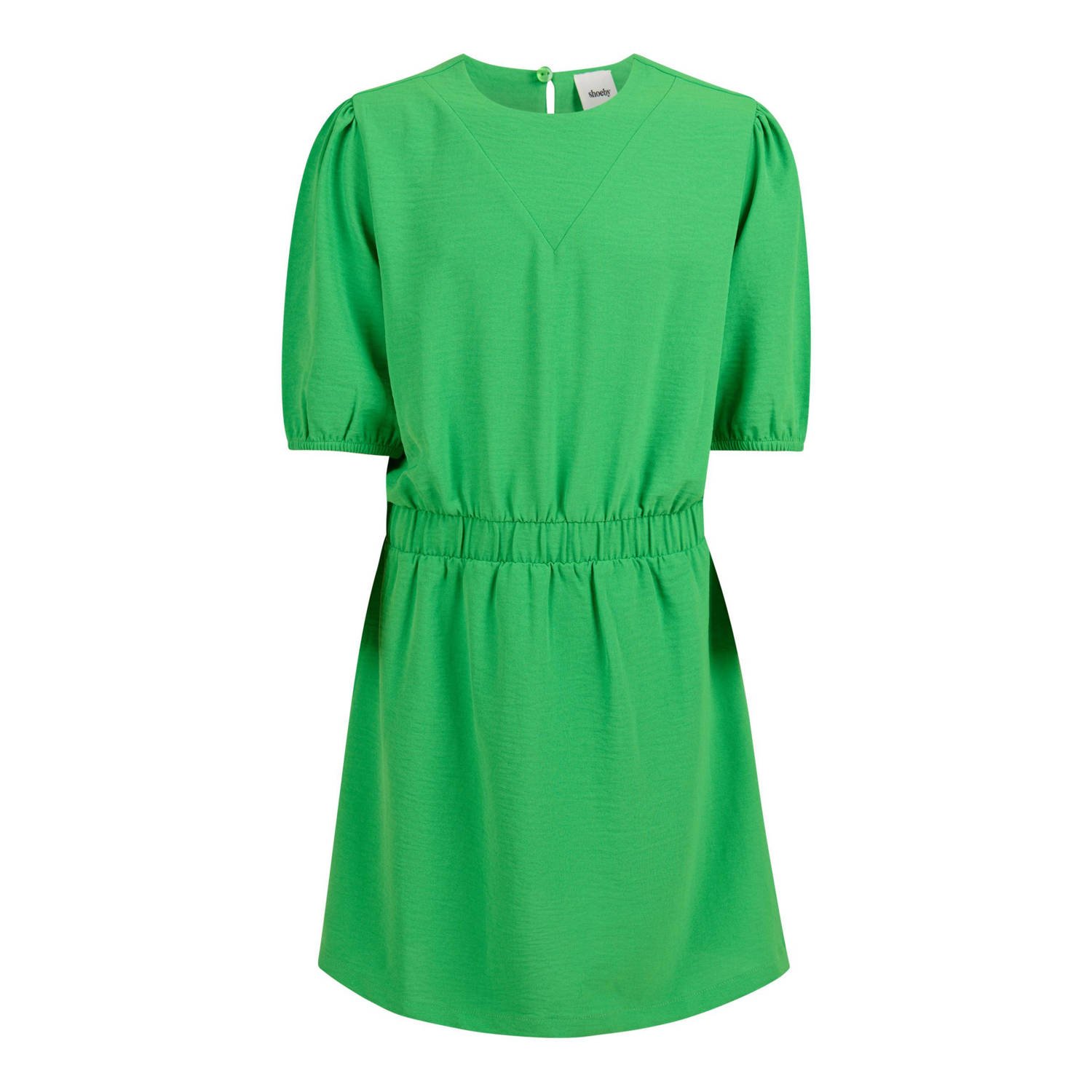 Shoeby jurk groen Meisjes Polyester Ronde hals Effen 170 176