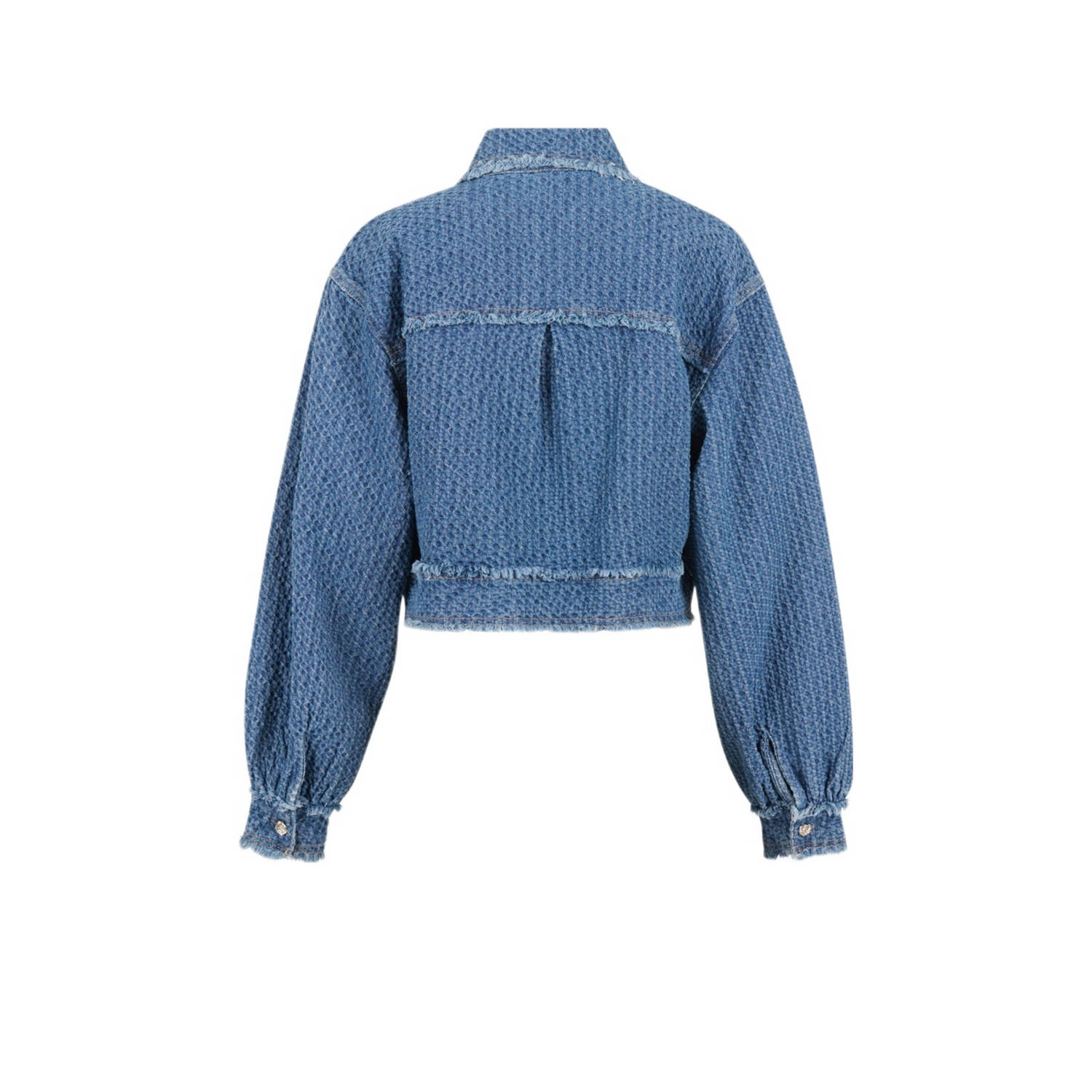 Shoeby tweed jasje medium blue denim