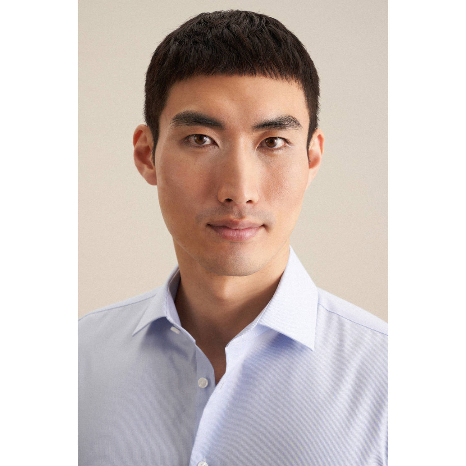 Seidensticker slim fit overhemd lichtblauw