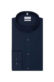 thumbnail: Seidensticker regular fit overhemd donkerblauw