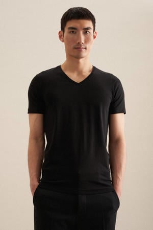 slim T-shirt zwart