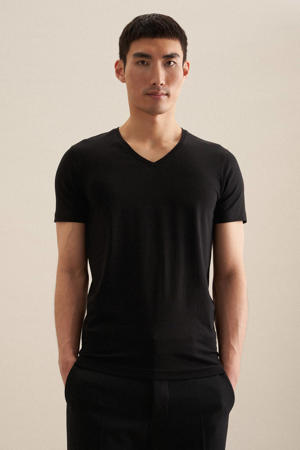 slim T-shirt zwart