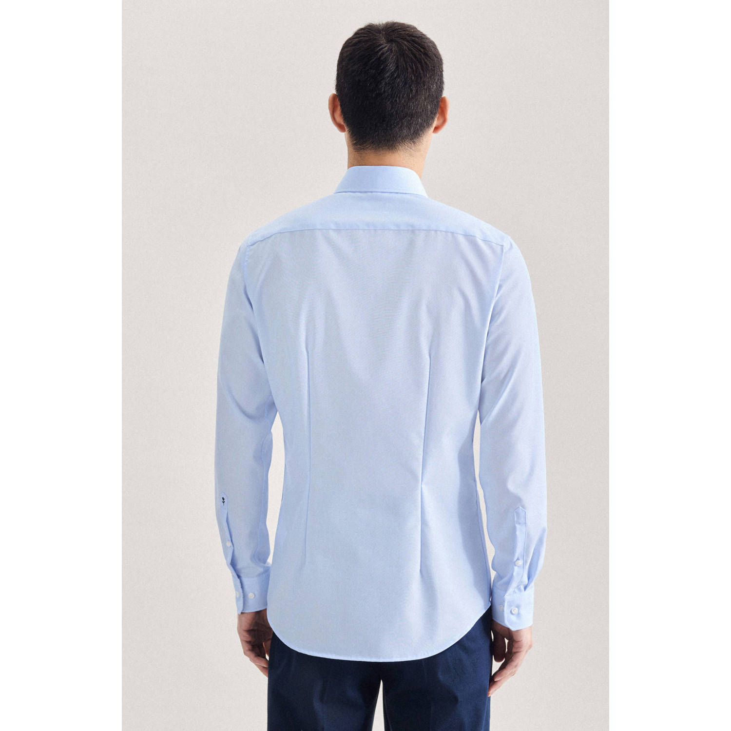 Seidensticker regular fit overhemd lichtblauw