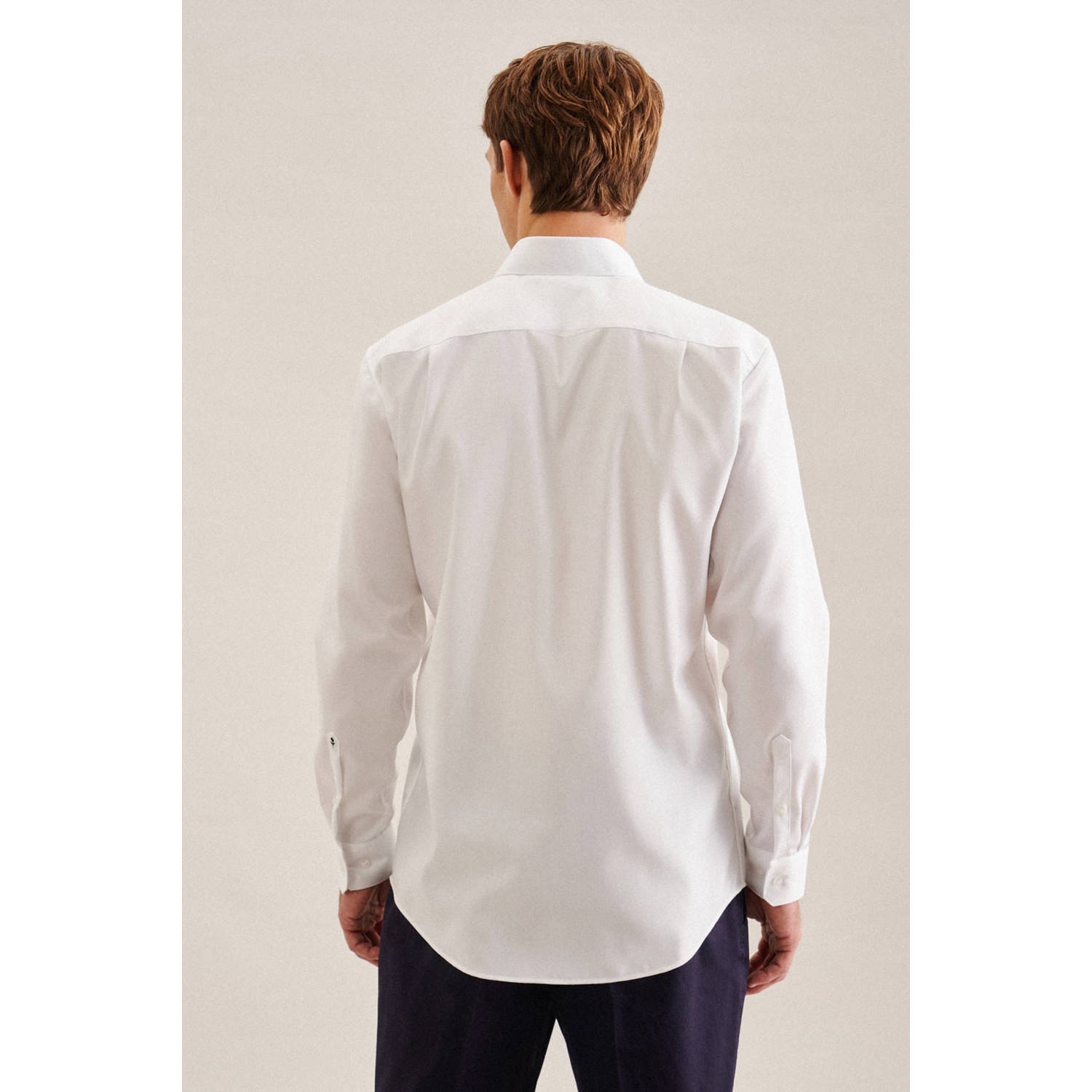 Seidensticker regular fit overhemd wit