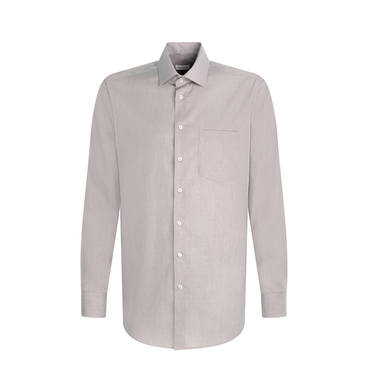 Seidensticker regular fit overhemd grijs