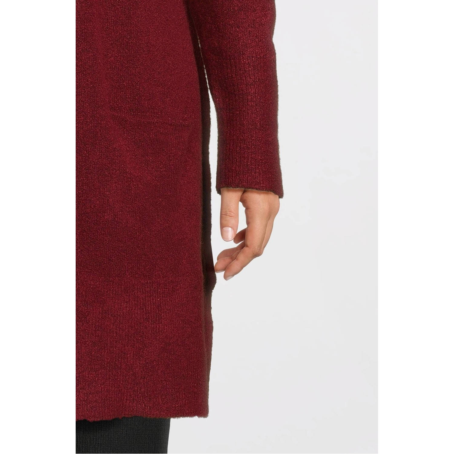 GREAT LOOKS gebreide halflange vest rood