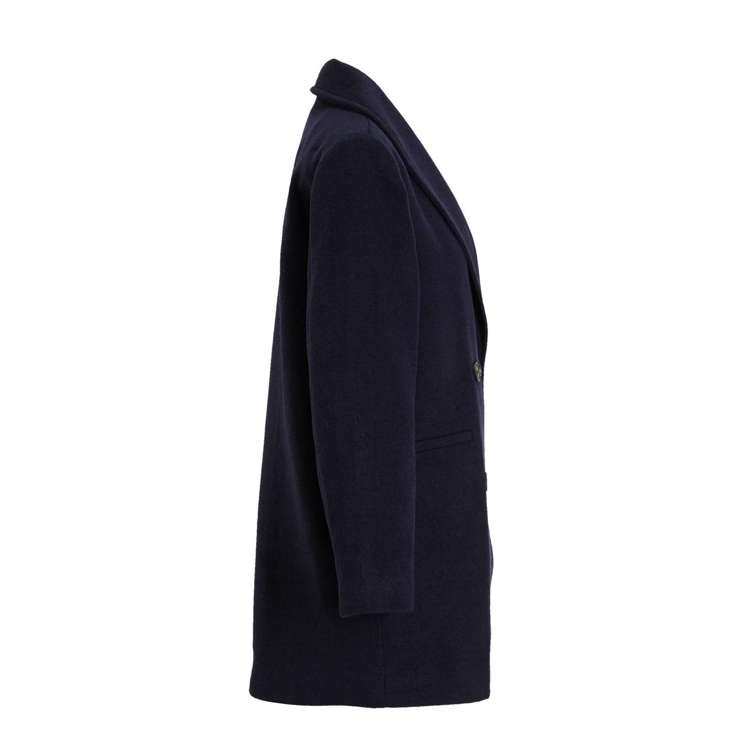 anytime mantel jas donkerblauw