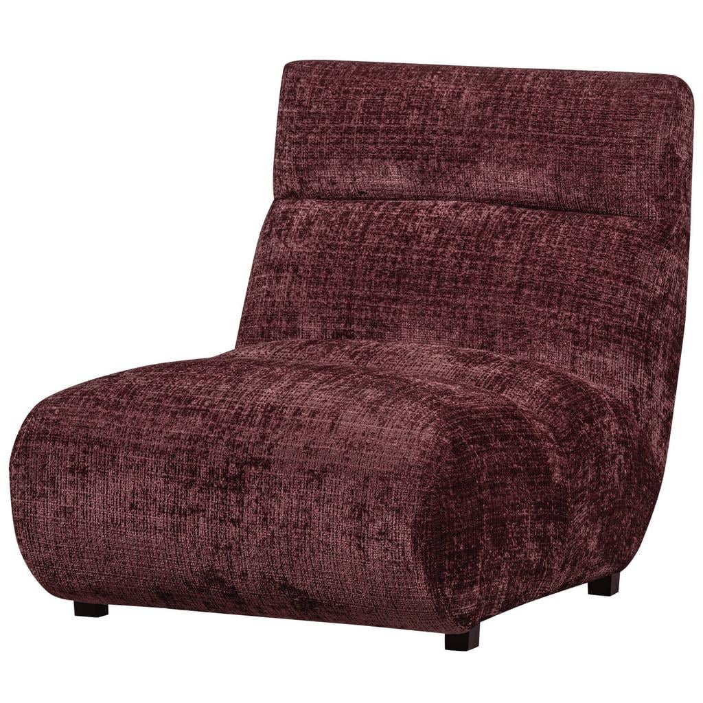 WOOOD Observe Fauteuil - Chenille - Aubergine - 82x75x96