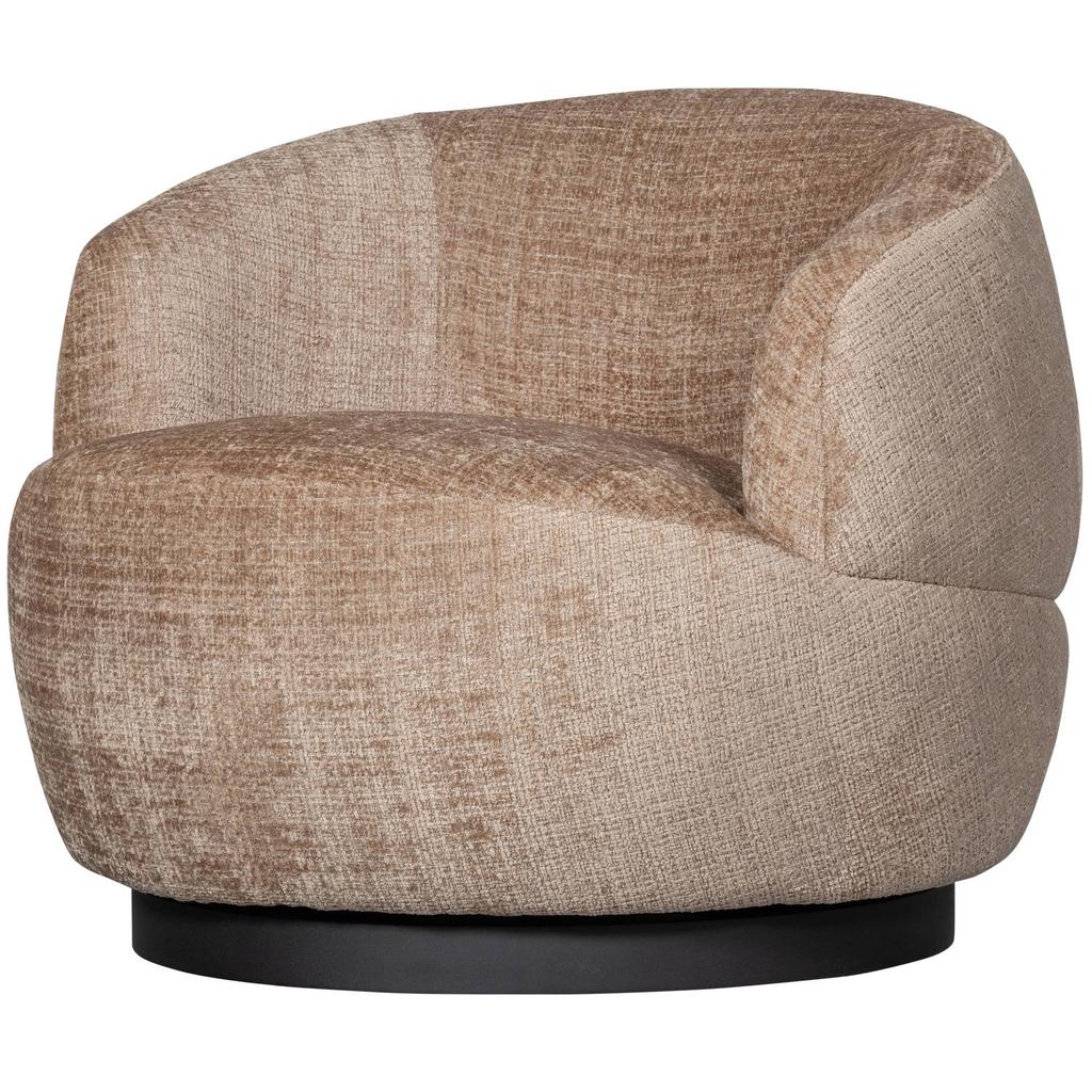 WOOOD WOOOD Woolly Draaifauteuil - Chenille - Zand - 71x84x88
