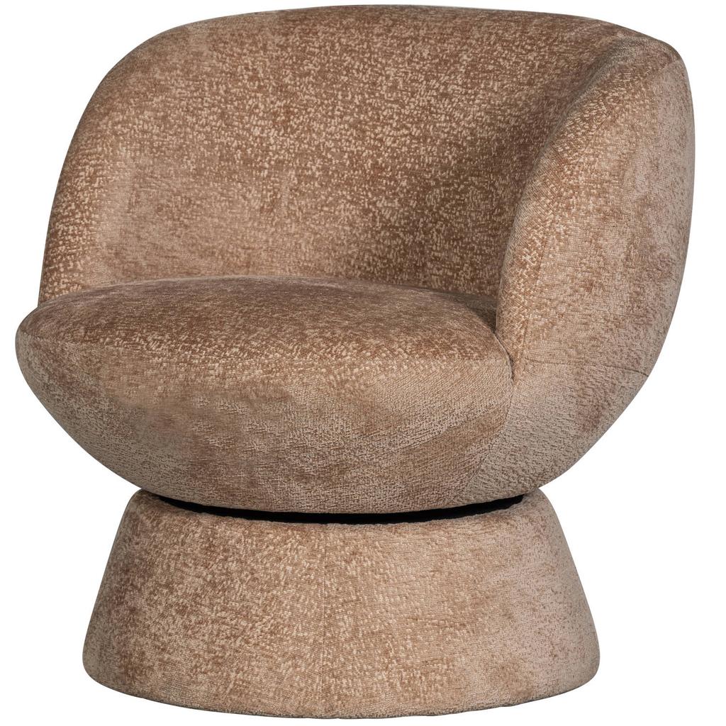 WOOOD Shuffle Draaifauteuil - Melange - Grijs - 72x73x71