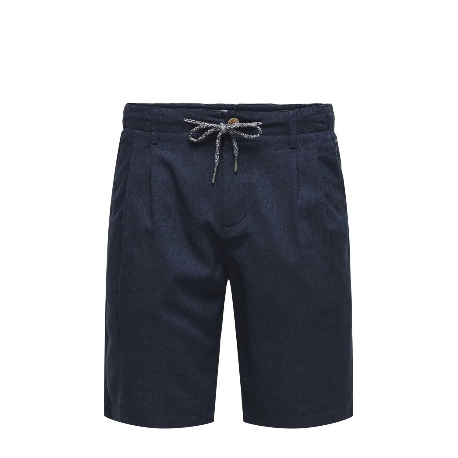 ONLY & SONS regular fit short ONSLEO donkerblauw