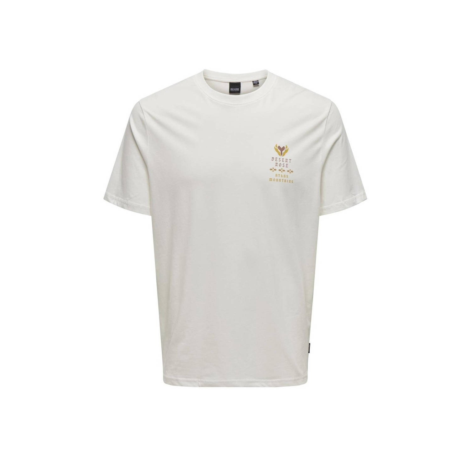 Only & Sons Slim fit T-shirt met motiefprint model 'BASIC'