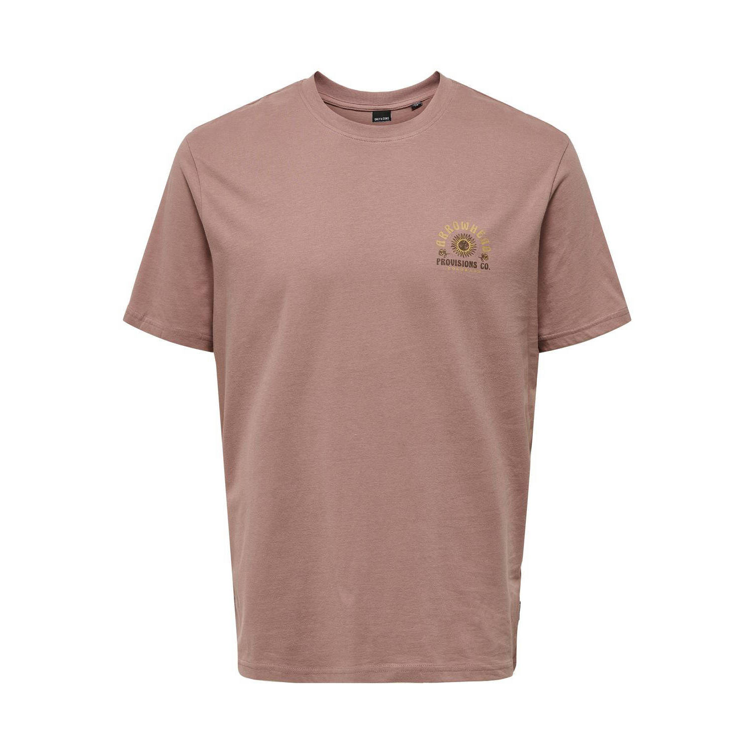 Only & Sons Slim fit T-shirt met motiefprint model 'BASIC'