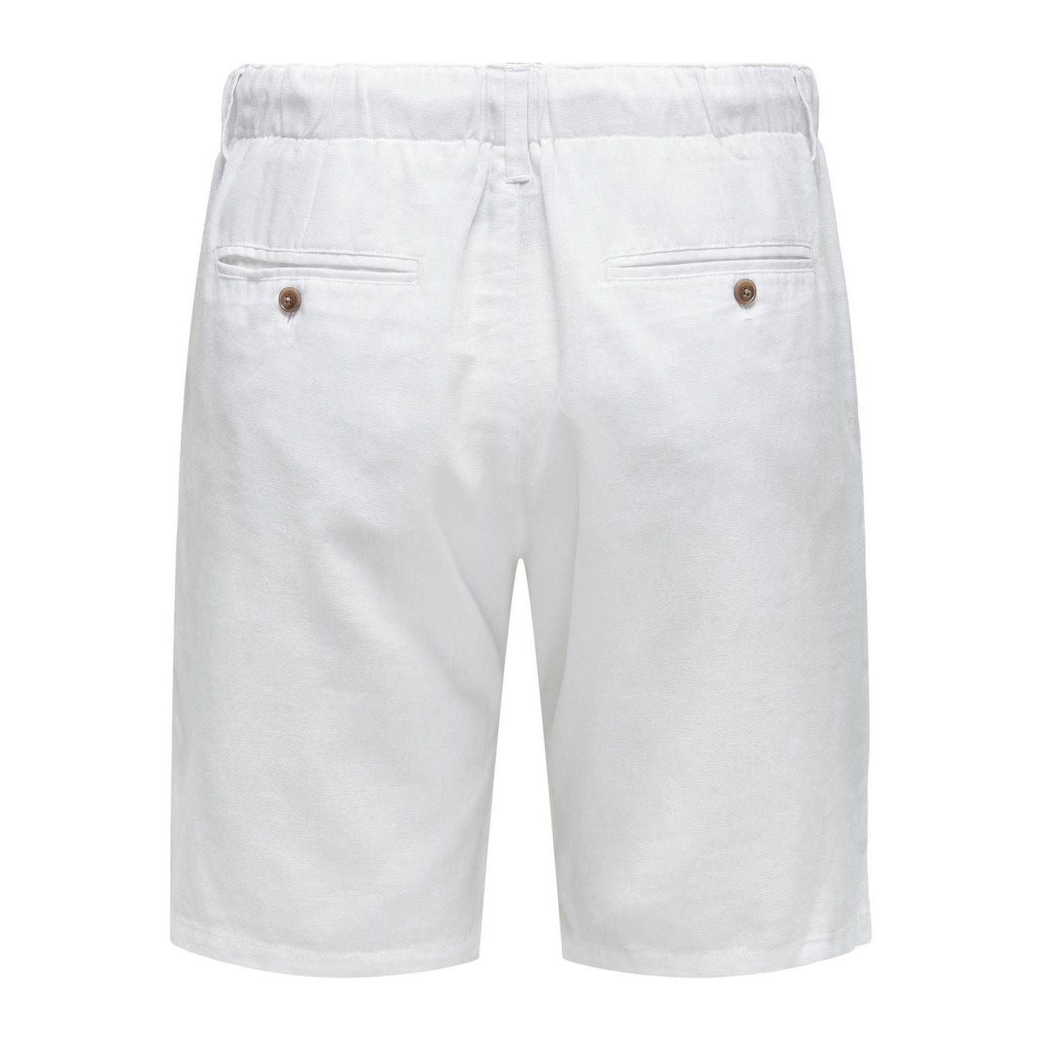 ONLY & SONS regular fit short ONSLEO wit