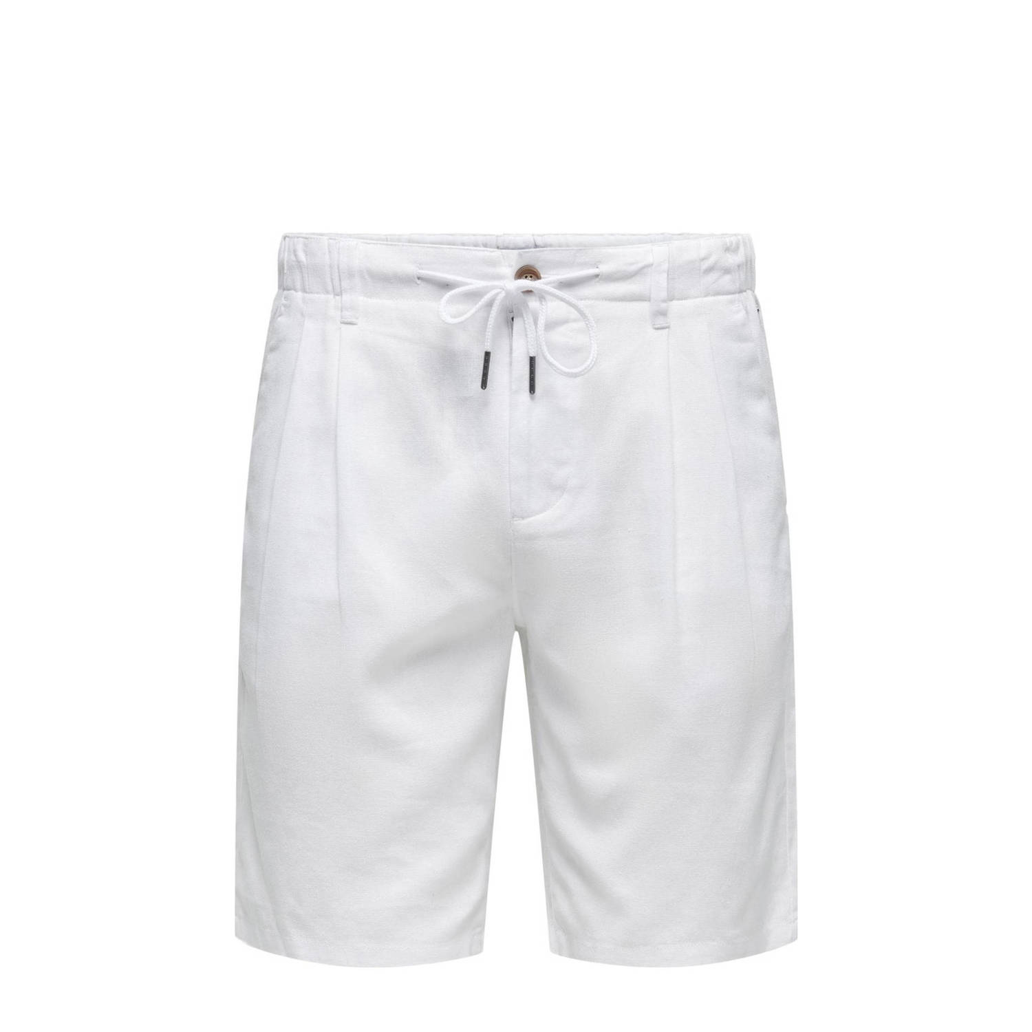 ONLY & SONS regular fit short ONSLEO wit