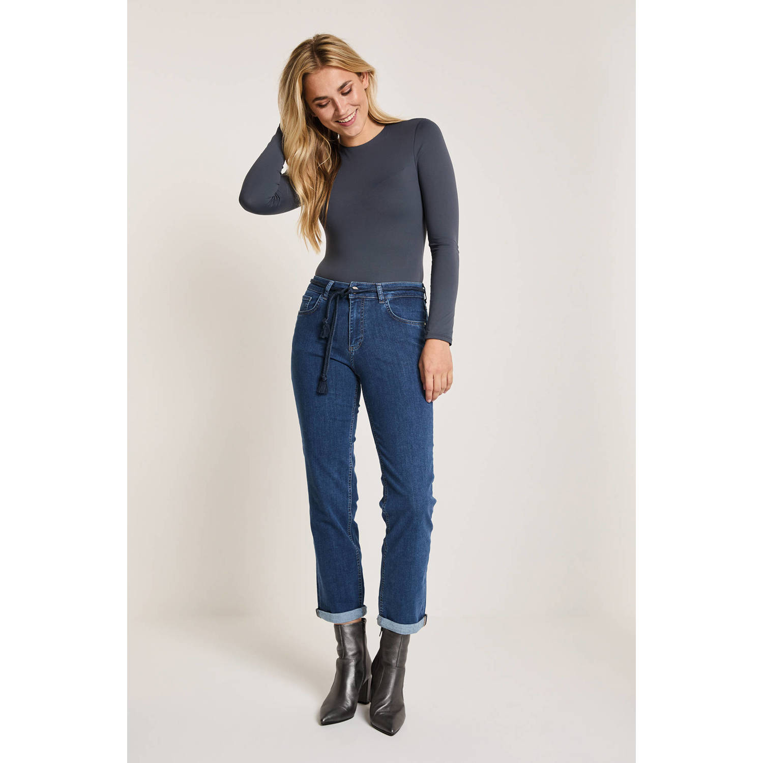 Para Mi high waist loose jeans Bobby medium blue denim