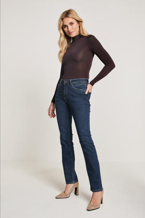high waist slim fit jeans Angie dark blue denim