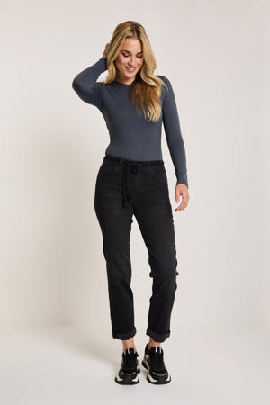 high waist loose jeans Bobby black denim