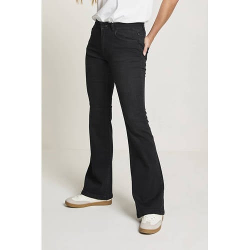 Para Mi high waist flared jeans Jade black denim afbeelding