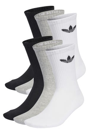 Trefoil Cushion sokken - zwart/grijs/wit (set van 6)