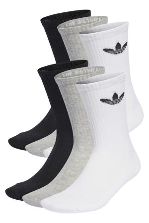 Trefoil Cushion sokken - zwart/grijs/wit (set van 6)