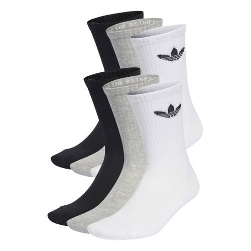 adidas Originals Trefoil Cushion sokken - set van 3 zwart/grijs/wit afbeelding