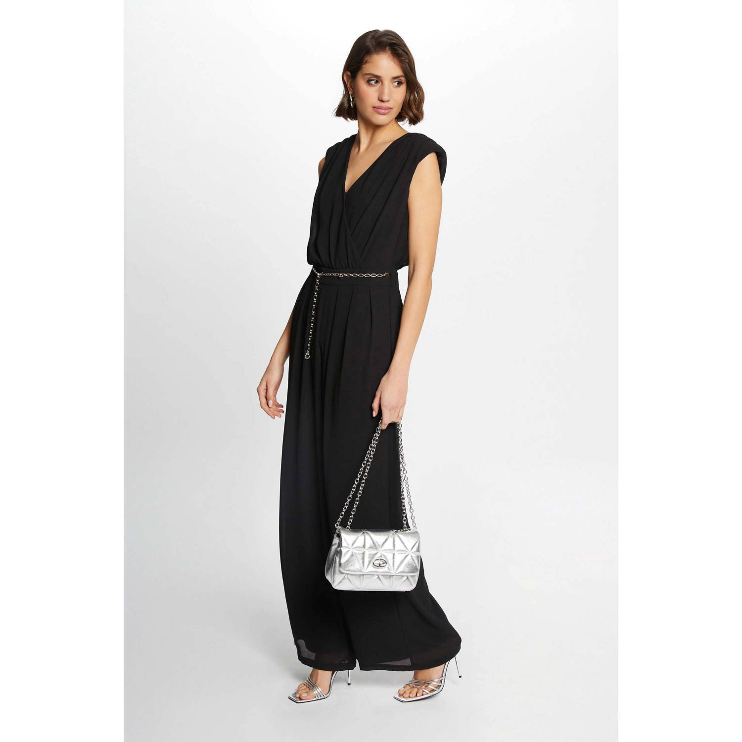 Morgan maxi jumpsuit zwart