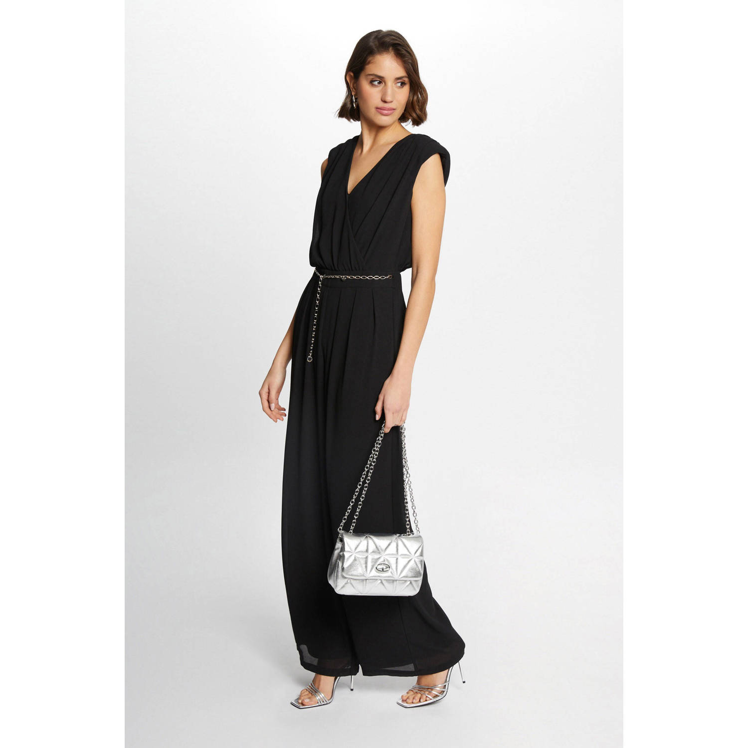 Morgan maxi jumpsuit zwart