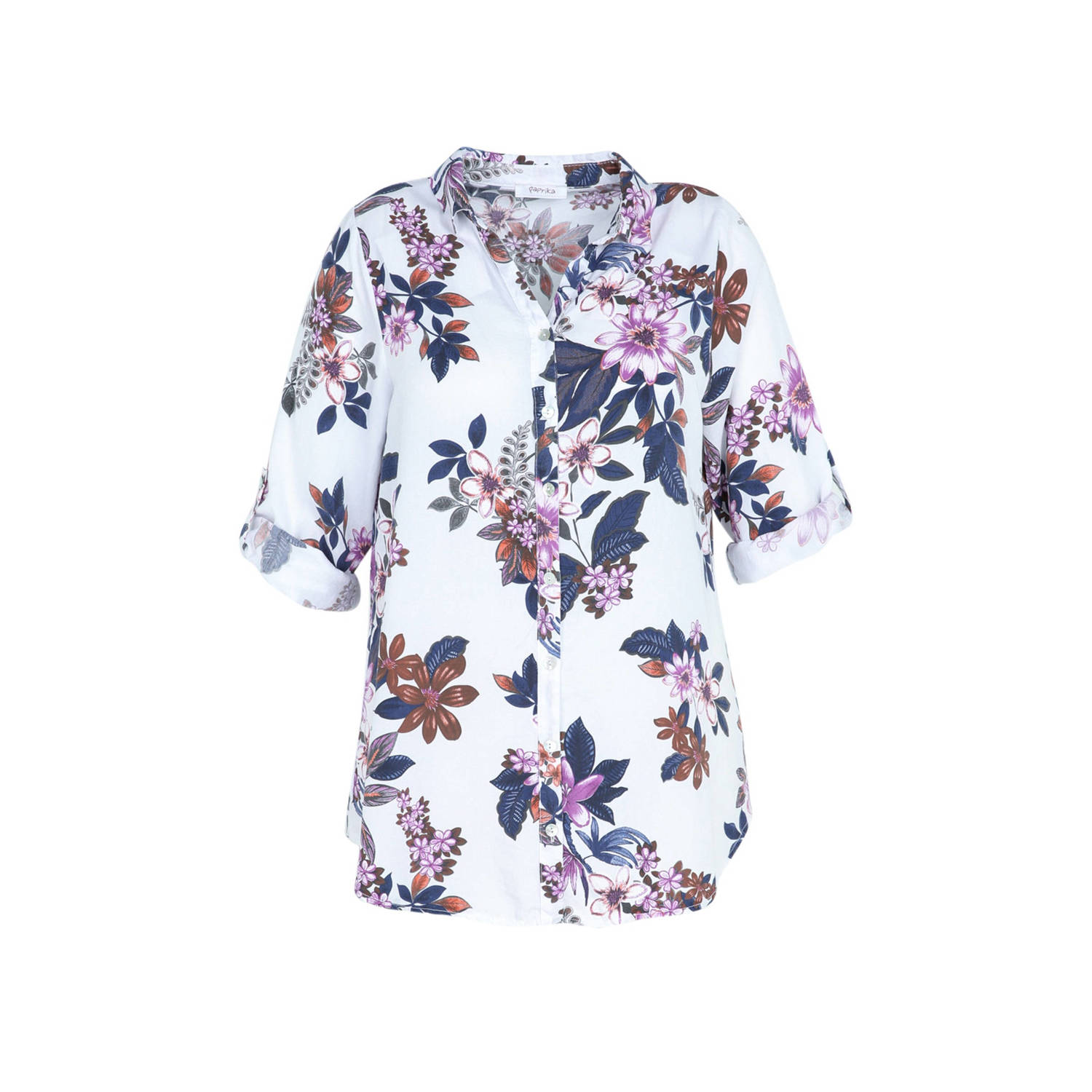 Paprika blouse met all over print blanc