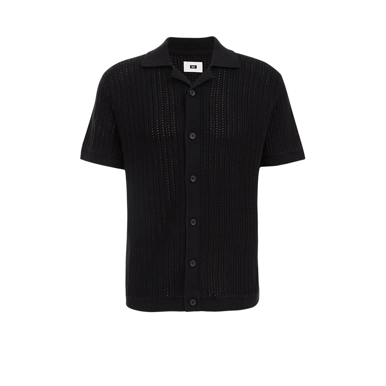 WE Fashion gestreept gebreid regular fit overhemd