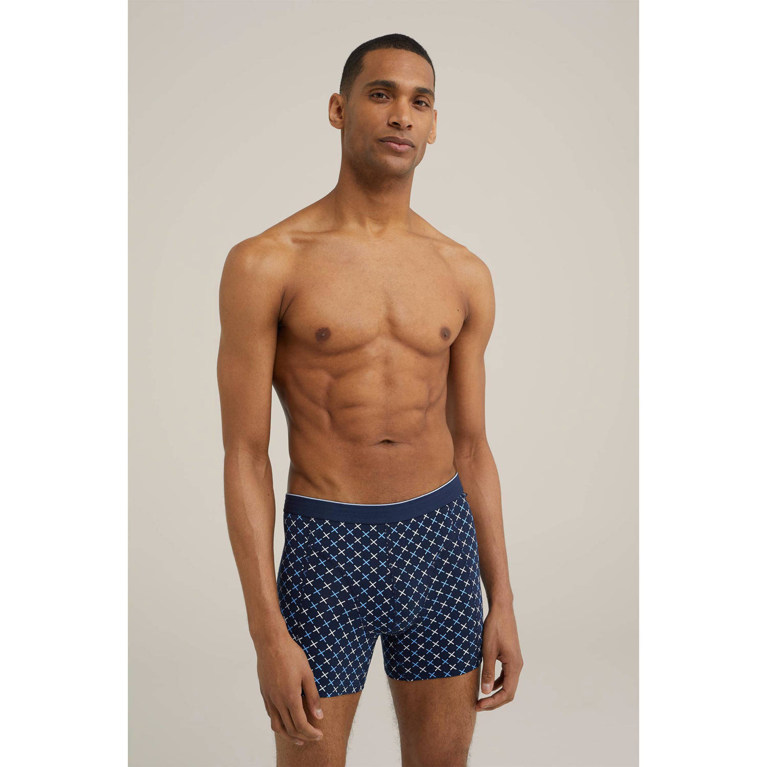 WE Fashion boxershort donkerblauw