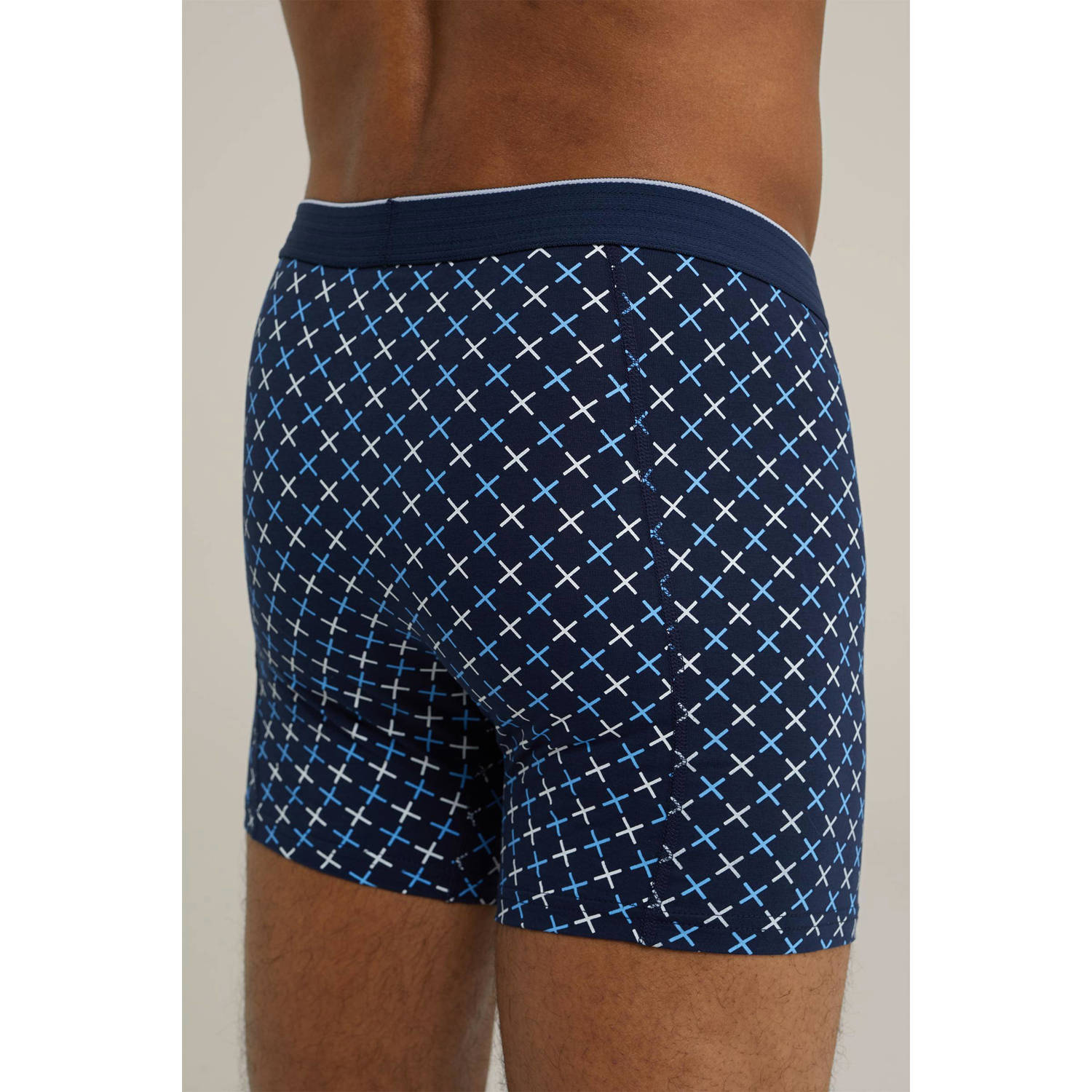 WE Fashion boxershort donkerblauw